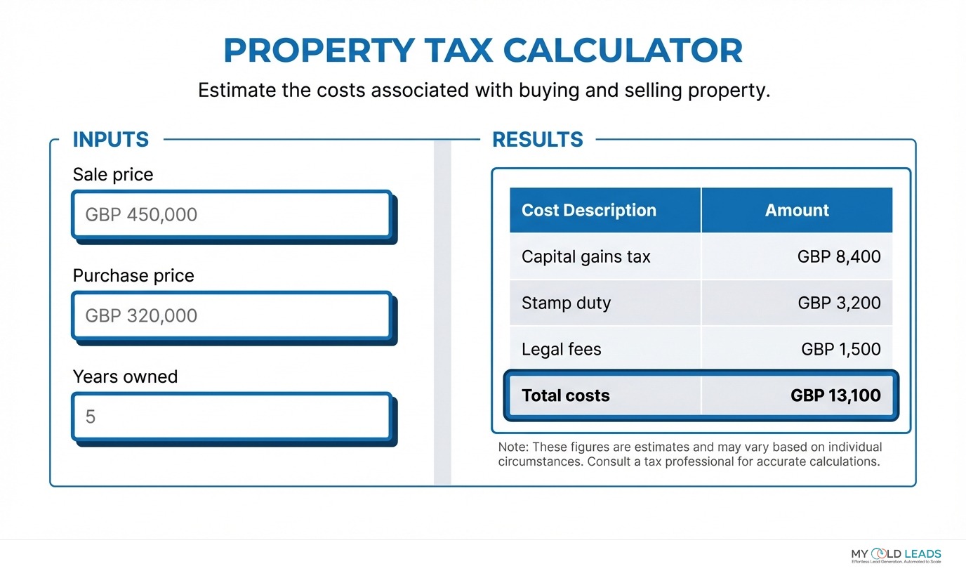 Tax calculator tool